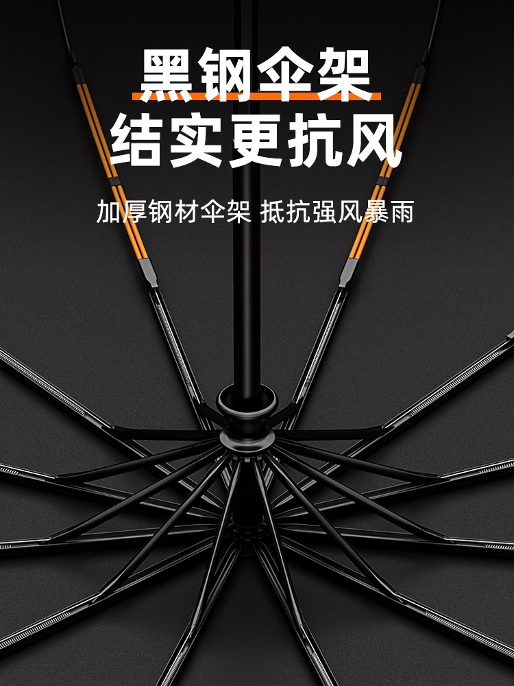 雨伞加大加厚加固自动伞女晴雨两用学生上学专用男士高颜值便携伞 - 详情图