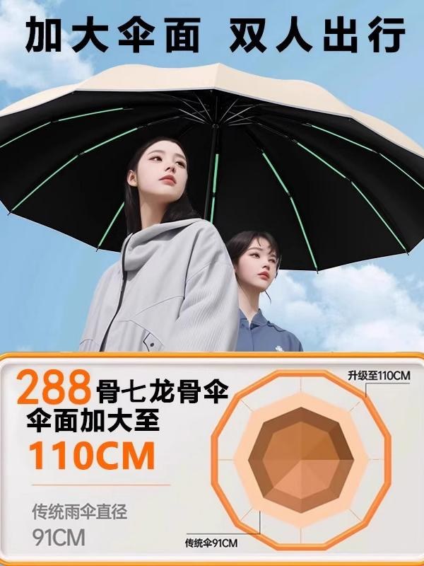 全自动雨伞大号女男士晴雨两用学生加大双人加固防晒防紫外线加厚 - 详情图