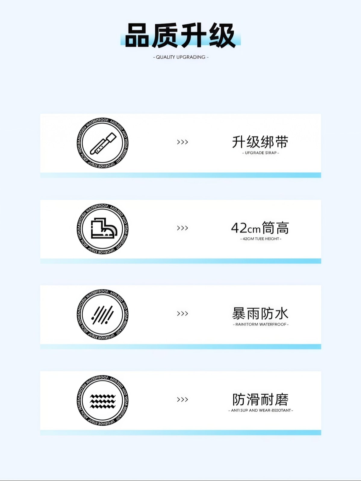 雨鞋男女款下雨天鞋套防水防滑加厚耐磨高筒防沙户外登山赶海雨靴 - 详情图