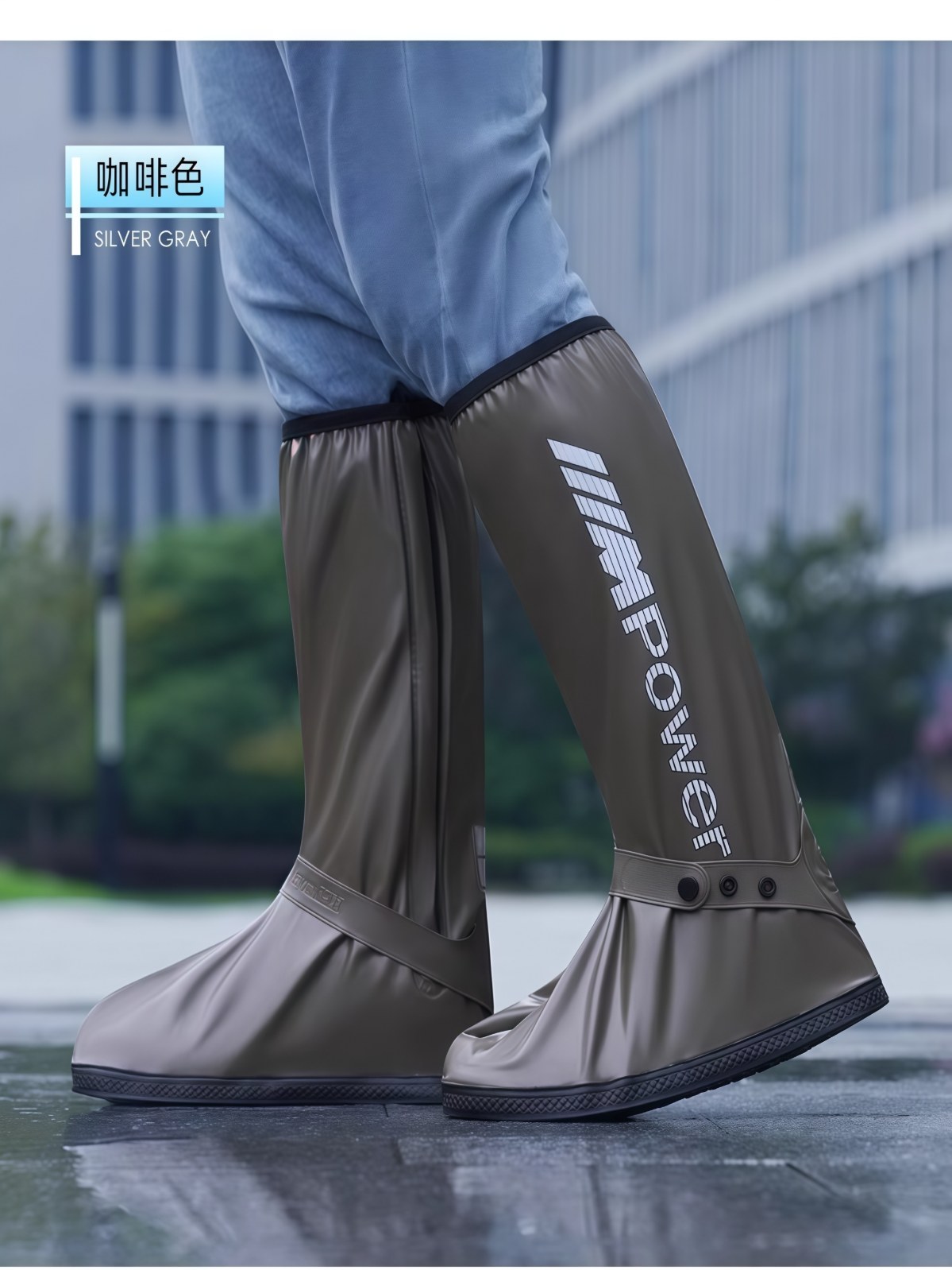 雨鞋男女款下雨天鞋套防水防滑加厚耐磨高筒防沙户外登山赶海雨靴 - 详情图