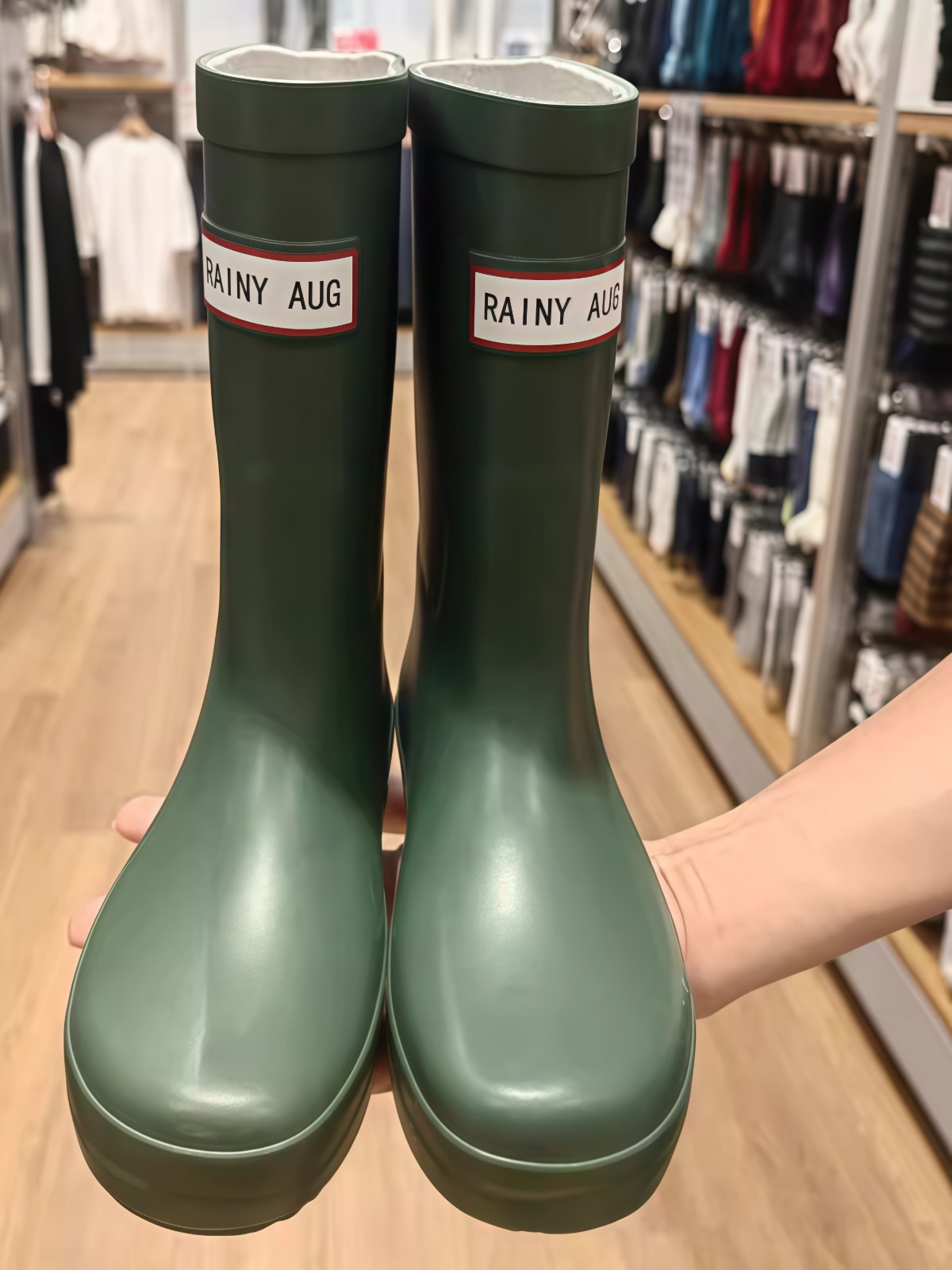 韩版亲子雨鞋女款时尚雨靴中筒防水轻便亲子水鞋新款水靴防滑胶鞋 - 详情图