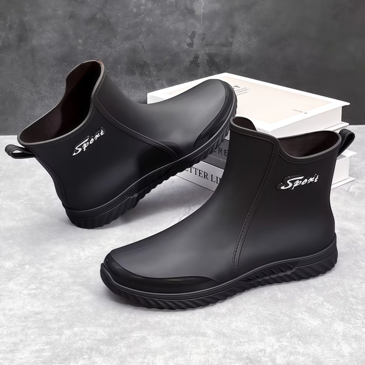 男士雨鞋防滑男款水鞋加绒2026新款钓鱼胶鞋工地赶海短筒防水雨靴