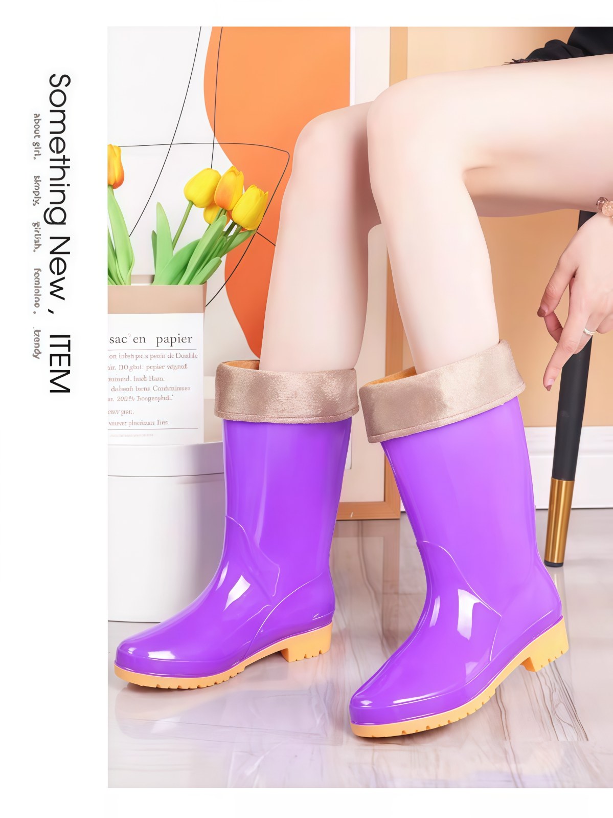 雨鞋女款2026新款水鞋防水防滑硅胶鞋成人时尚外穿厨房工作雨靴夏 - 详情图