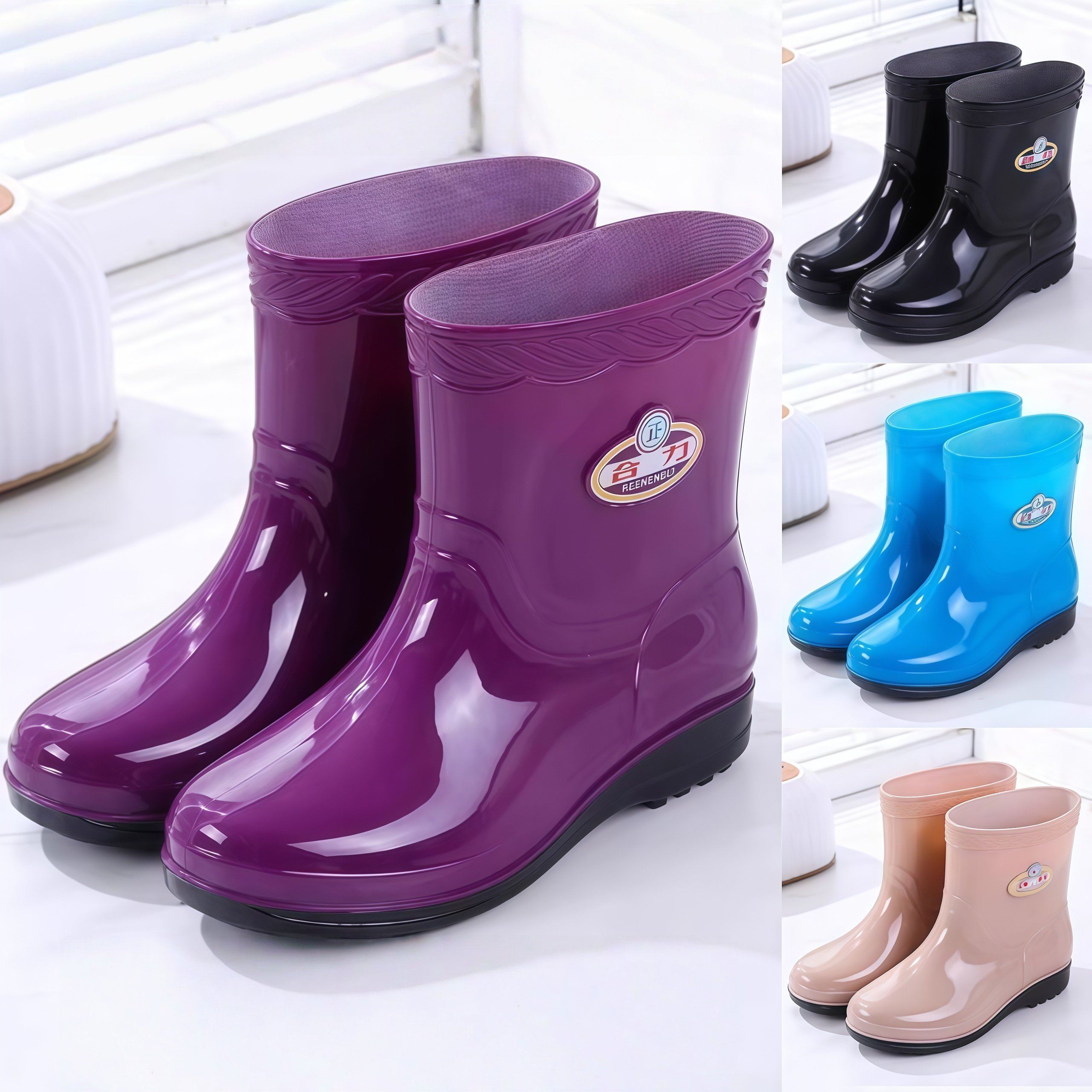雨鞋女款2026新款春秋女士雨靴女款防水鞋中筒防滑厚底水靴劳保靴